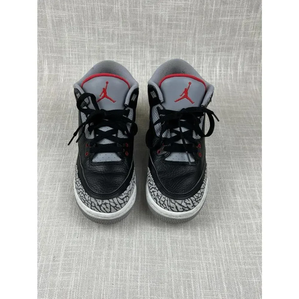 Air Jordan Retro 3 Cement Black‎ Sz 7Y